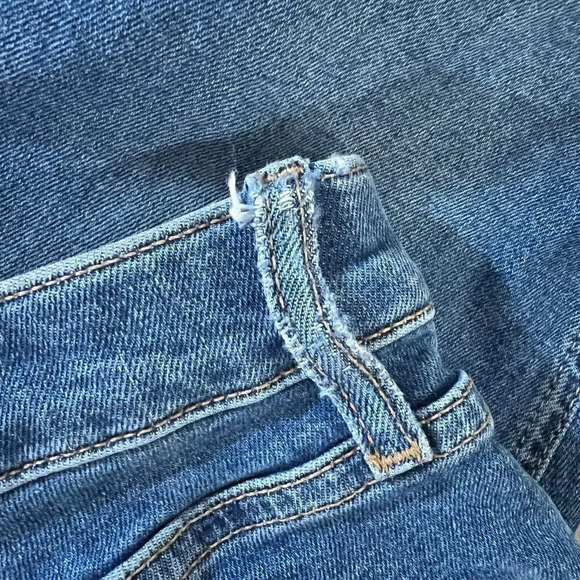 TopShop Jamie Jeans Waist 30" Frayed Distressed Hem Medium Wash Denim Stretch - Picture 7 of 8